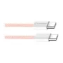 Дата кабель USB-C to USB-C 1.0m 60W 3.0А pink ColorWay (CW-CBPDCC061-P)