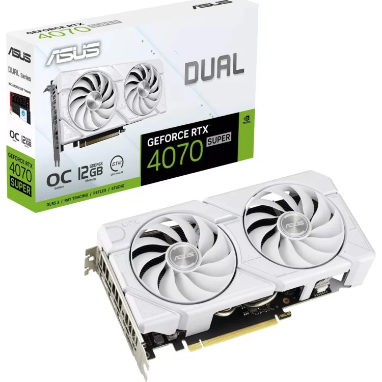 Відеокарта ASUS GeForce RTX4070 SUPER 12Gb DUAL OC WHITE EVO (DUAL-RTX4070S-O12G-EVO-WHITE) - фото 12