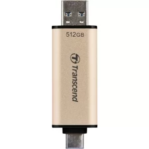 USB флеш накопичувач Transcend 512GB JetFlash 930C Gold-Black USB 3.2/Type-C (TS512GJF930C)