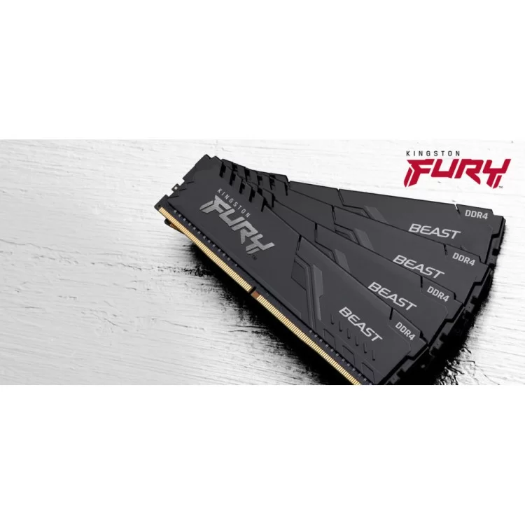 Модуль памяти для компьютера DDR4 16GB (2x8GB) 3733 MHz Fury Beast Black Kingston Fury (ex.HyperX) (KF437C19BBK2/16) характеристики - фотография 7