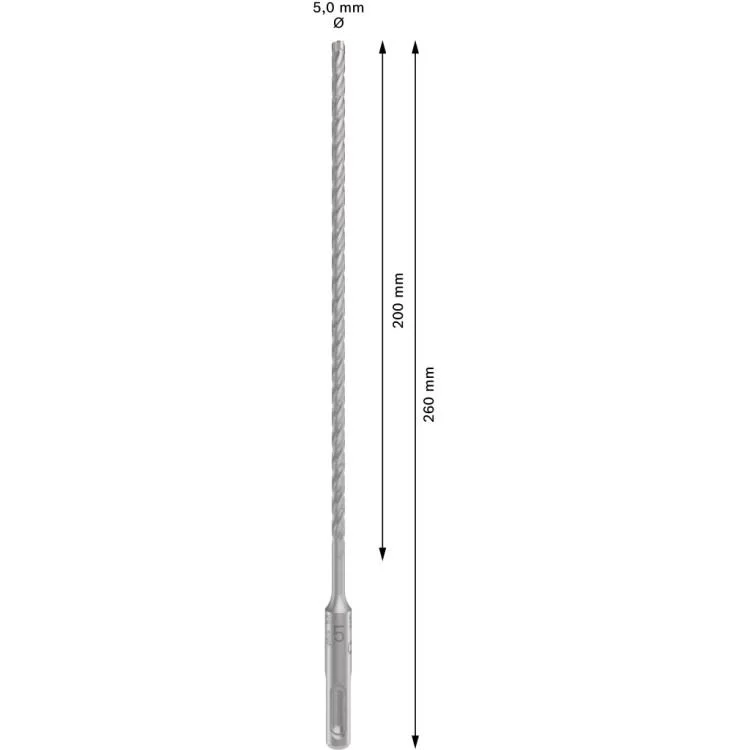Бур Bosch по бетону SDS-Plus-5X, 5x200x260мм (2.608.836.606) отзывы - изображение 5