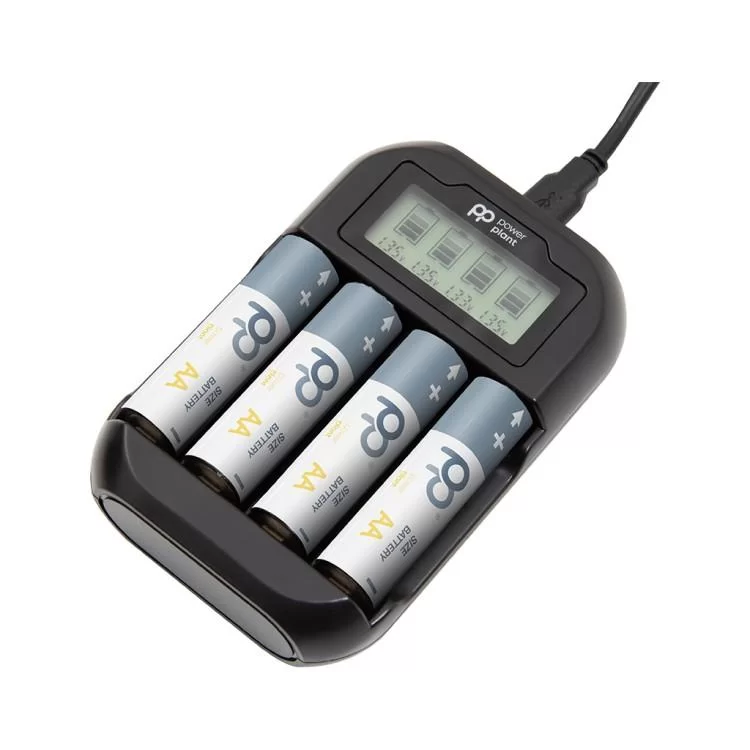 Зарядний пристрій для акумуляторів PowerPlant PP-UN4 (AA, AAA / input microUSB DC 5V/2A) (PP-UN4) - фотографія 2