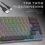 Клавиатура GamePro MK230R Red Swich Low Profile RGB Wireless/Bluetooth/USB Dark Gray (MK230R)