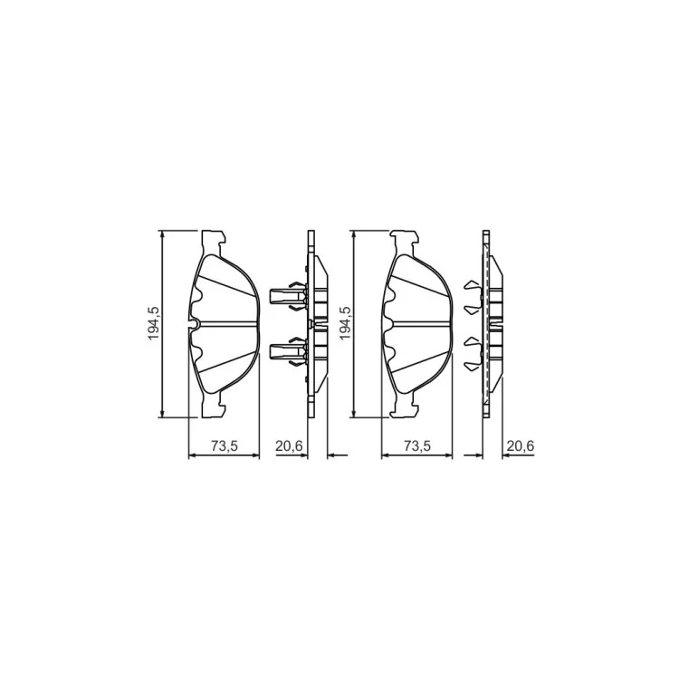 Гальмівні колодки Bosch 0 986 494 349 відгуки - зображення 5