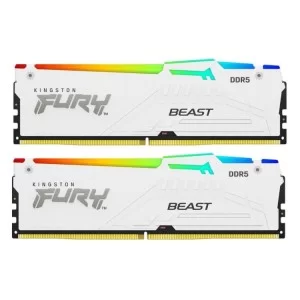 Модуль памяти для компьютера DDR5 32GB (2x16GB) 5200 MHz Beast White RGB Kingston Fury (ex.HyperX) (KF552C36BWEAK2-32)