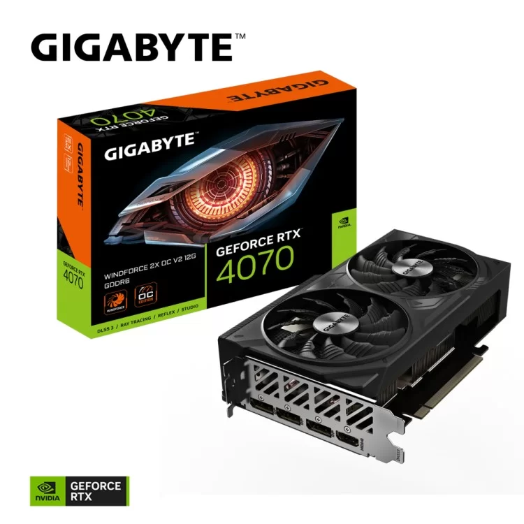 Видеокарта GIGABYTE GeForce RTX4070 12Gb WINDFORCE 2X OC (GV-N4070WF2OCV2-12GD) - фото 9