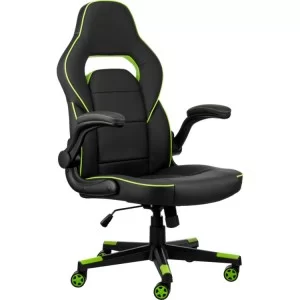 Крісло ігрове 2E Gaming Hebi Black/Green (2E-GC-HEB-BK)