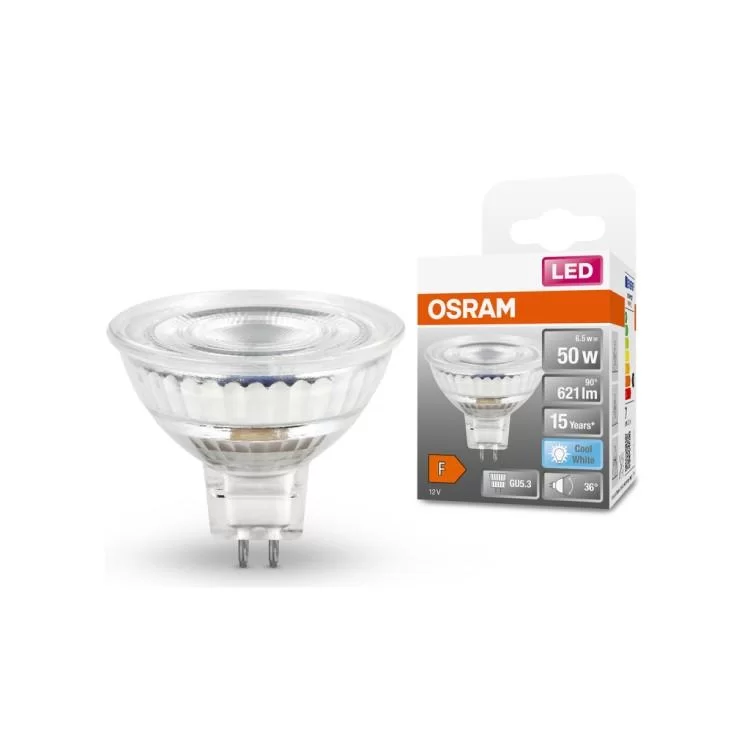 Лампочка Osram LED MR16 50 36 8W/840 12V GU5.3 (4058075433786) ціна 187грн - фотографія 2