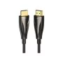 Кабель мультимедійний HDMI to HDMI 50.0m V2.0 Optical 4K 60Hz 18Gbps Dolby 7.1 PVC Black Zinc Alloy Vention (ALABX)