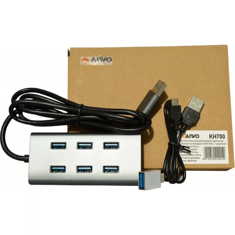 в продажу Концентратор Maiwo USB 3.0 Type-A / Type-C to 7х USB3.0 (KH700) - фото 3