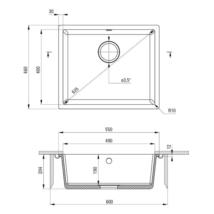 Мойка кухонная Deante Corda (ZQA N10C) цена 15 298грн - фотография 2