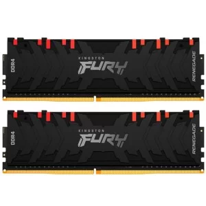 Модуль пам'яті для комп'ютера DDR4 16GB (2x8GB) 4266 MHz Renegade RGB Black Kingston Fury (ex.HyperX) (KF442C19RBAK2/16)