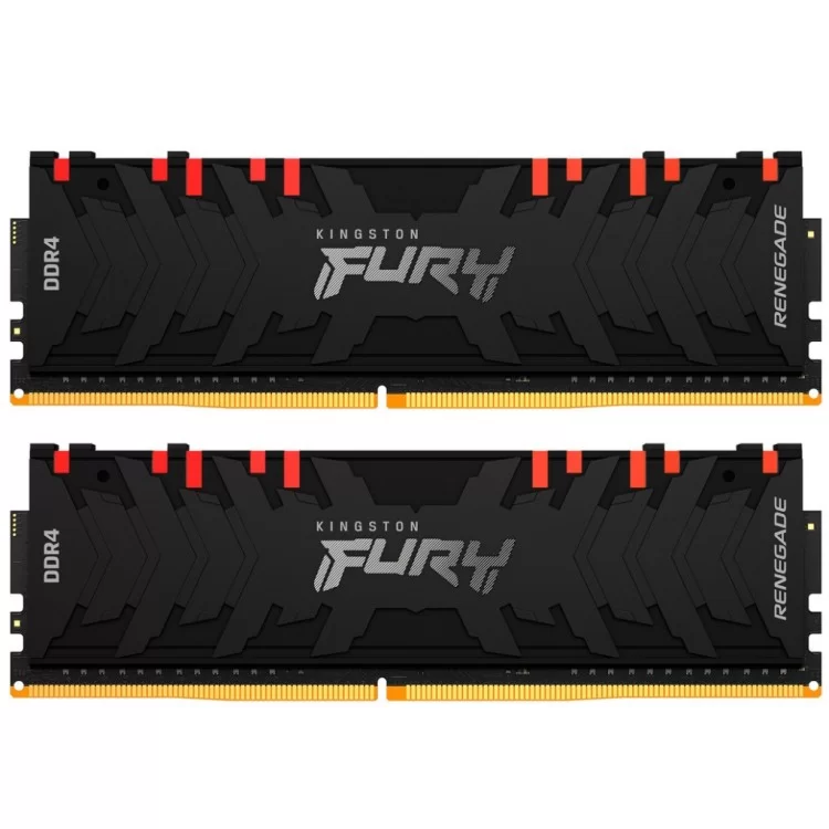 Модуль памяти для компьютера DDR4 16GB (2x8GB) 4266 MHz Renegade RGB Black Kingston Fury (ex.HyperX) (KF442C19RBAK2/16)