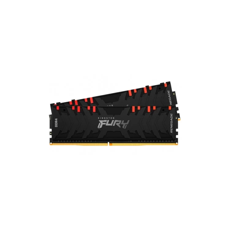 Модуль памяти для компьютера DDR4 16GB (2x8GB) 4266 MHz Renegade RGB Black Kingston Fury (ex.HyperX) (KF442C19RBAK2/16) цена 5 778грн - фотография 2