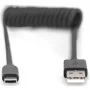 Дата кабель USB 2.0 AM to Type-C 1.0m (0.32m) spiral black Digitus (AK-300430-006-S)