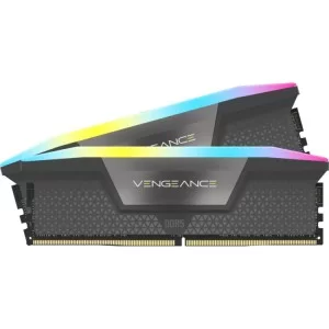 Модуль памяти для компьютера DDR5 32GB (2x16GB) 6000 MHz Vengeance RGB Black Corsair (CMH32GX5M2B6000C40)