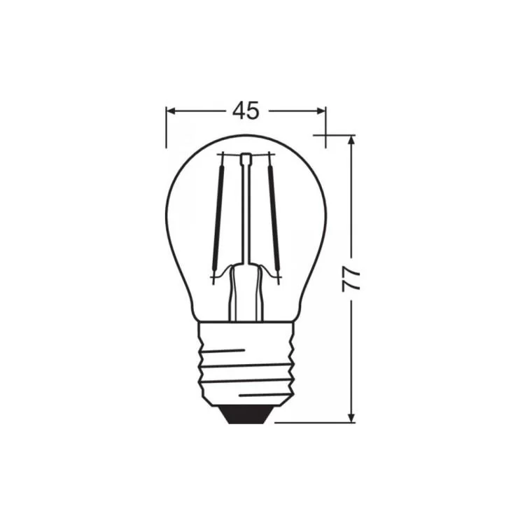 в продажу Лампочка Osram LED CL P40 4W/840 230V FIL E27 (4058075435148) - фото 3