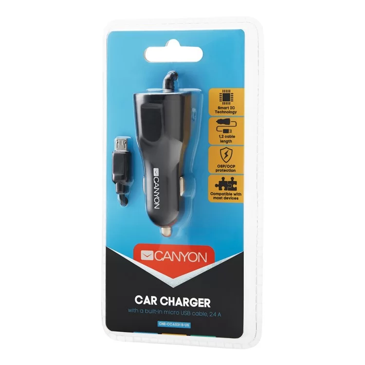 в продаже Зарядное устройство Canyon 1xUSB car adapter (CNE-CCA033B) - фото 3