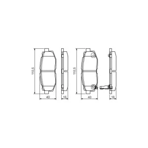 Тормозные колодки Bosch 0 986 495 135