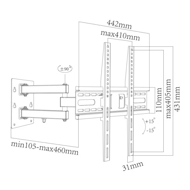 Кронштейн CT-WPLB-T711 Charmount інструкція - картинка 6