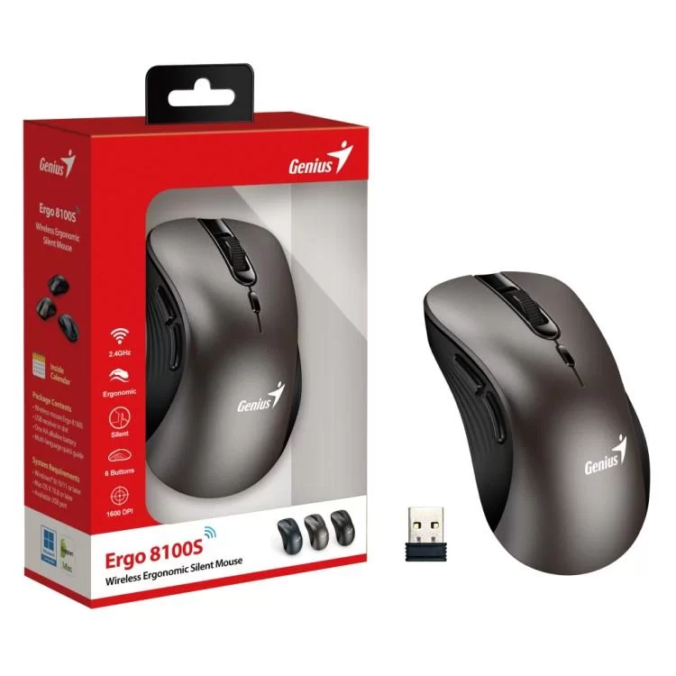 в продажу Мишка Genius Ergo 8100S Wireless Champagne (31030040402) - фото 3