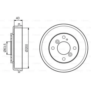 Тормозной барабан Bosch 0 986 477 240