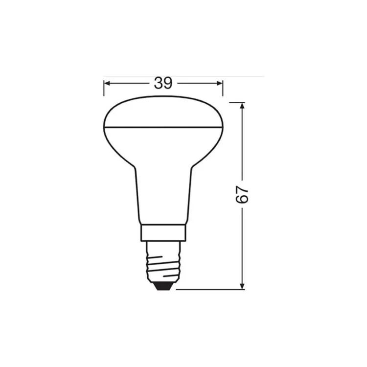 в продажу Лампочка Osram LED R39 25 36 1,5W/827 230V E14 (4058075433243) - фото 3