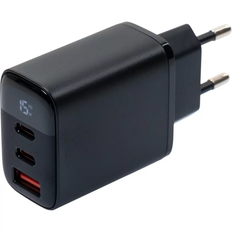 Зарядное устройство Vinga 2xUSB-C PD30W + USB-A QC30W Display 30W Max (VCR30ACCDB) цена 782грн - фотография 2