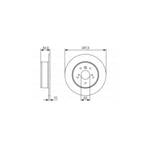 Гальмівний диск Bosch 0 986 479 T69