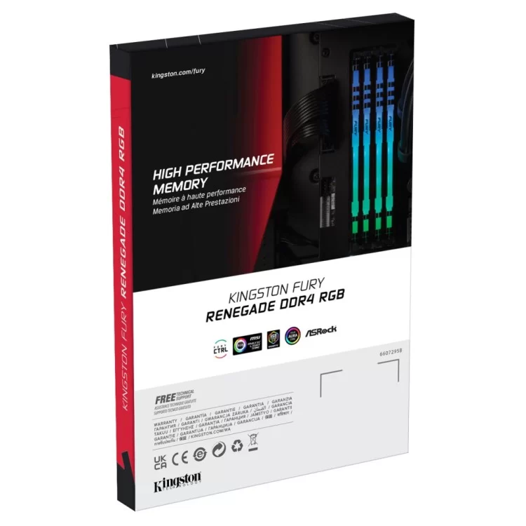 Модуль пам'яті для комп'ютера DDR4 16GB (2x8GB) 4600 MHz FURY Renegade RGB Black Kingston Fury (ex.HyperX) (KF446C19RBAK2/16) інструкція - картинка 6