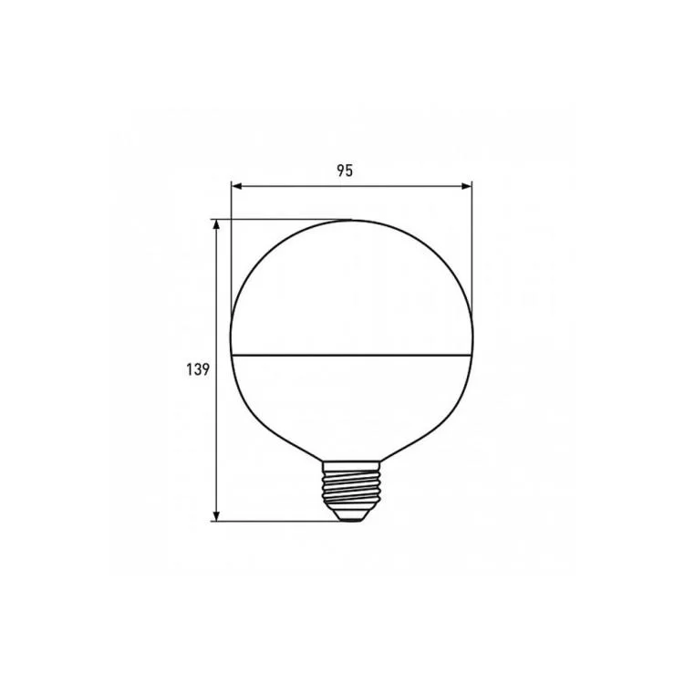 в продажу Лампочка Eurolamp G95 12W E27 2700K (LED-G95-12273(Amber)) - фото 3