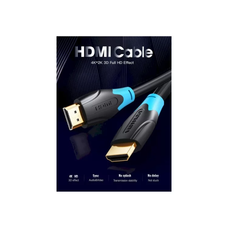 в продажу Кабель мультимедійний HDMI to HDMI 2.0m V2.0 4K 30Hz PVC Vention (AACBH) - фото 3