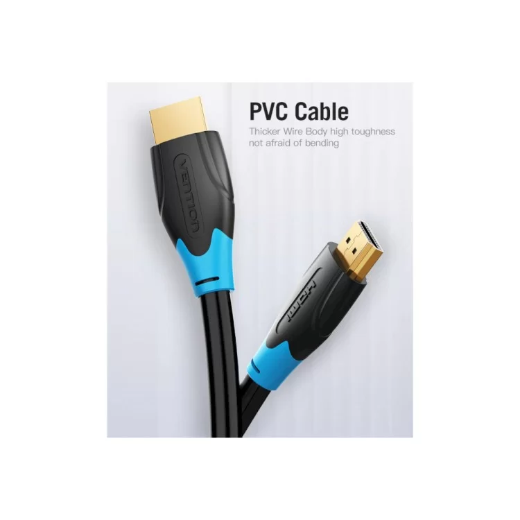 Кабель мультимедійний HDMI to HDMI 2.0m V2.0 4K 30Hz PVC Vention (AACBH) - фото 9