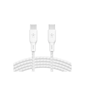 Дата кабель USB-C to USB-C 2.0m 100W white Belkin (CAB014BT2MWH)