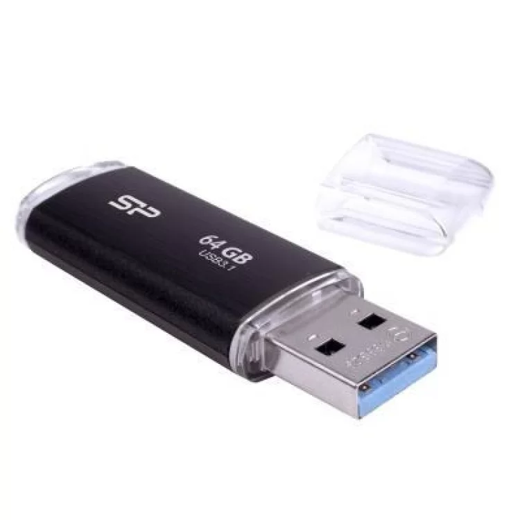 USB флеш накопитель Silicon Power 64GB Blaze B02 Black USB 3.1 (SP064GBUF3B02V1K) цена 366грн - фотография 2