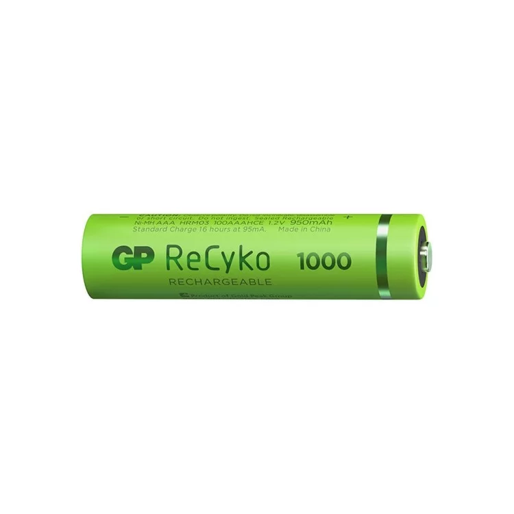 Аккумулятор Gp AAA 950mAh ReCyko (1000 Series, 4 battery pack) (100AAAHCE-EB4 / 4891199186585) цена 792грн - фотография 2