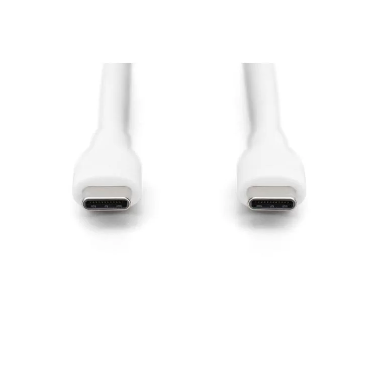 Дата кабель USB-C to USB-C 2.0m USB 2.0 60W silicone white Digitus (AK-300341-020-W) ціна 706грн - фотографія 2