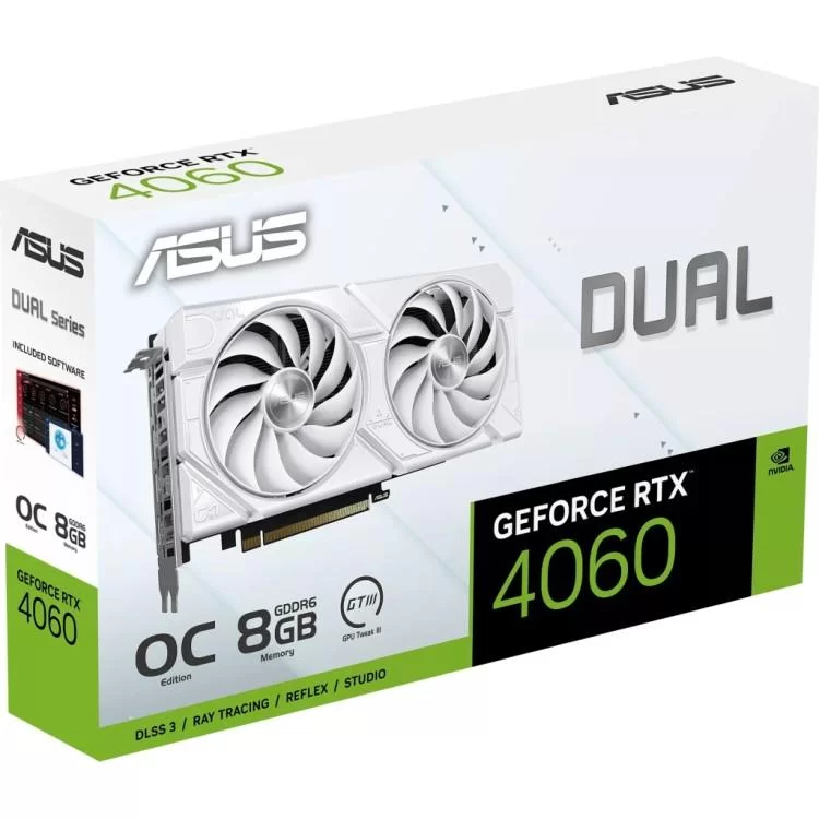 Відеокарта ASUS GeForce RTX4060 8Gb DUAL OC WHITE EVO (DUAL-RTX4060-O8G-EVO-WHITE) - фото 11