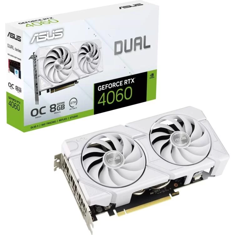 Відеокарта ASUS GeForce RTX4060 8Gb DUAL OC WHITE EVO (DUAL-RTX4060-O8G-EVO-WHITE) - фото 12