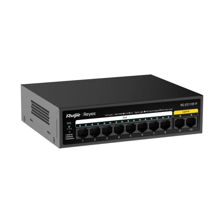 в продажу Комутатор мережевий Ruijie Networks RG-ES110F-P - фото 3