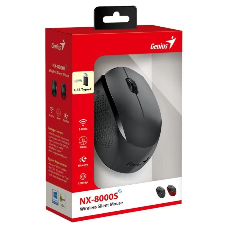 Мышка Genius NX-8000 Silent Wireless Black (31030035400) цена 654грн - фотография 2