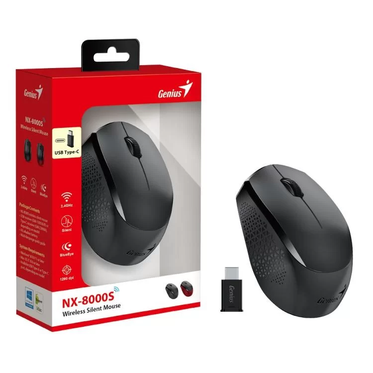 в продаже Мышка Genius NX-8000 Silent Wireless Black (31030035400) - фото 3