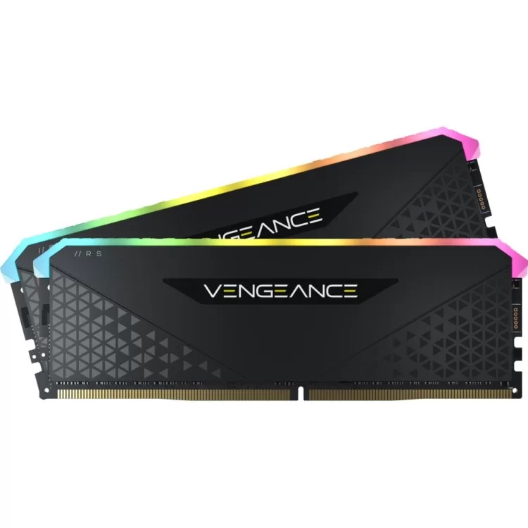 Модуль пам'яті для комп'ютера DDR4 32GB (2x16GB) 3600 MHz Vengeance RGB RS Black Corsair (CMG32GX4M2D3600C18) ціна 5 630грн - фотографія 2