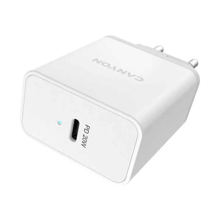 Зарядний пристрій Canyon PD 20W/QC3.0 18W WALL Charger with 1-USB A+ 1-USB-C (CNE-CHA20W03) ціна 718грн - фотографія 2