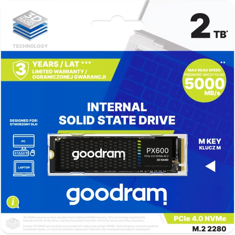 продаем Накопитель SSD M.2 2280 2TB PX600 Goodram (SSDPR-PX600-2K0-80) в Украине - фото 4