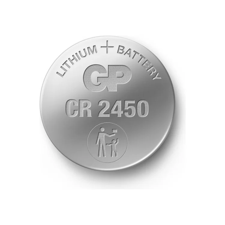 Батарейка Gp CR2450 Lithium 3.0V * 1 (відривається) (CR2450-8U5 / 4891199063954) ціна 230грн - фотографія 2