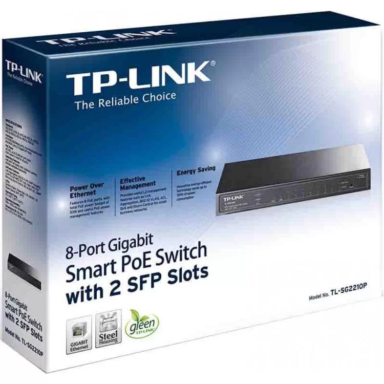 в продаже Коммутатор сетевой TP-Link TL-SG2210P - фото 3