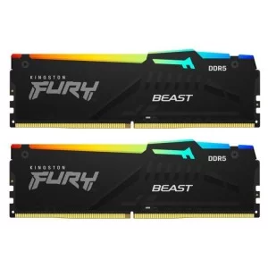 Модуль памяти для компьютера DDR5 64GB (2x32GB) 6000 MHz Beast RGB EXPO Kingston Fury (ex.HyperX) (KF560C30BBEAK2-64)