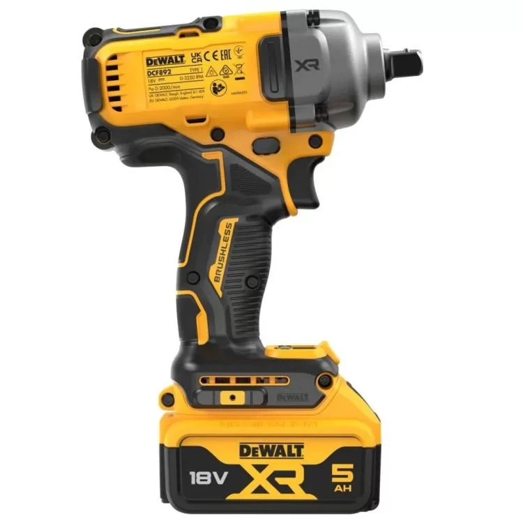 в продажу Гайковерт DeWALT ударний 18 В XR Li-lon, 2x5Ah, безщітковий, 812 Нм, TSTAK (DCF892P2T) - фото 3