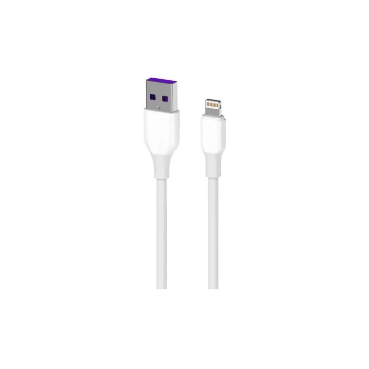 Дата кабель USB 2.0 AM to Lightning 1.0m Glow white 2E (2E-CCAL-WH)